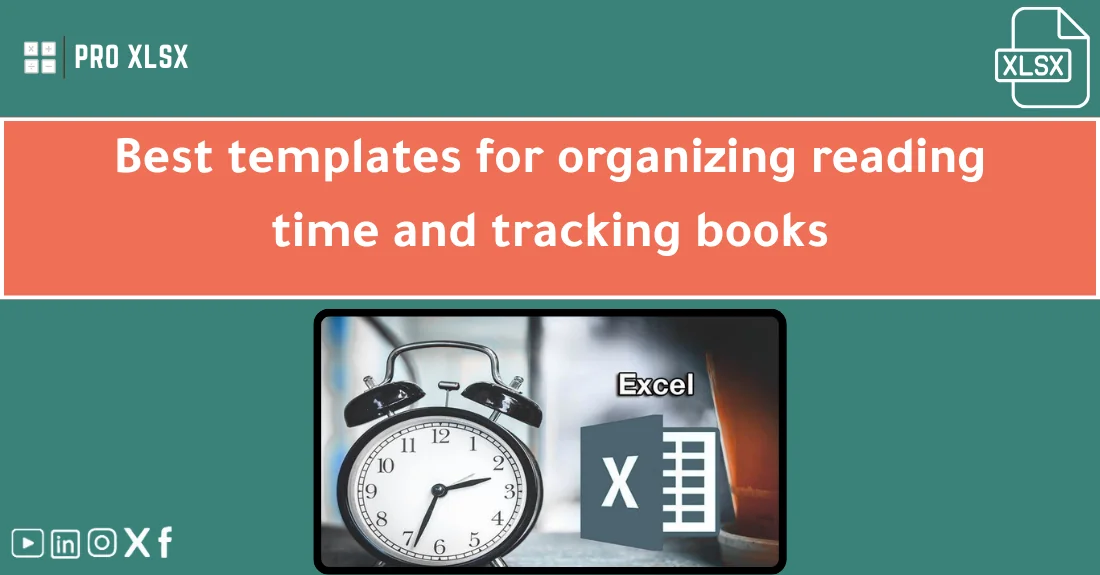 Dashboard view of reading tracker Excel templates showing books