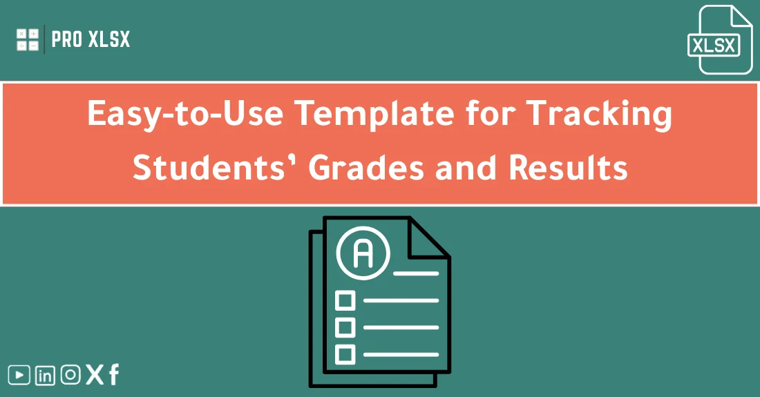 Excel student results tracker template showing organized student grades and performance data