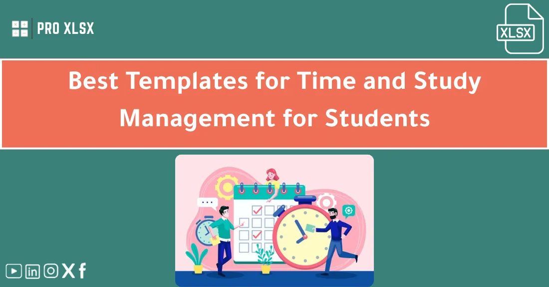 Excel-based student study schedule templates for effective time-management and planning